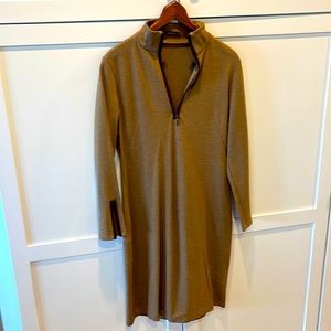 J.McLaughlin brown zip front dress size medium.